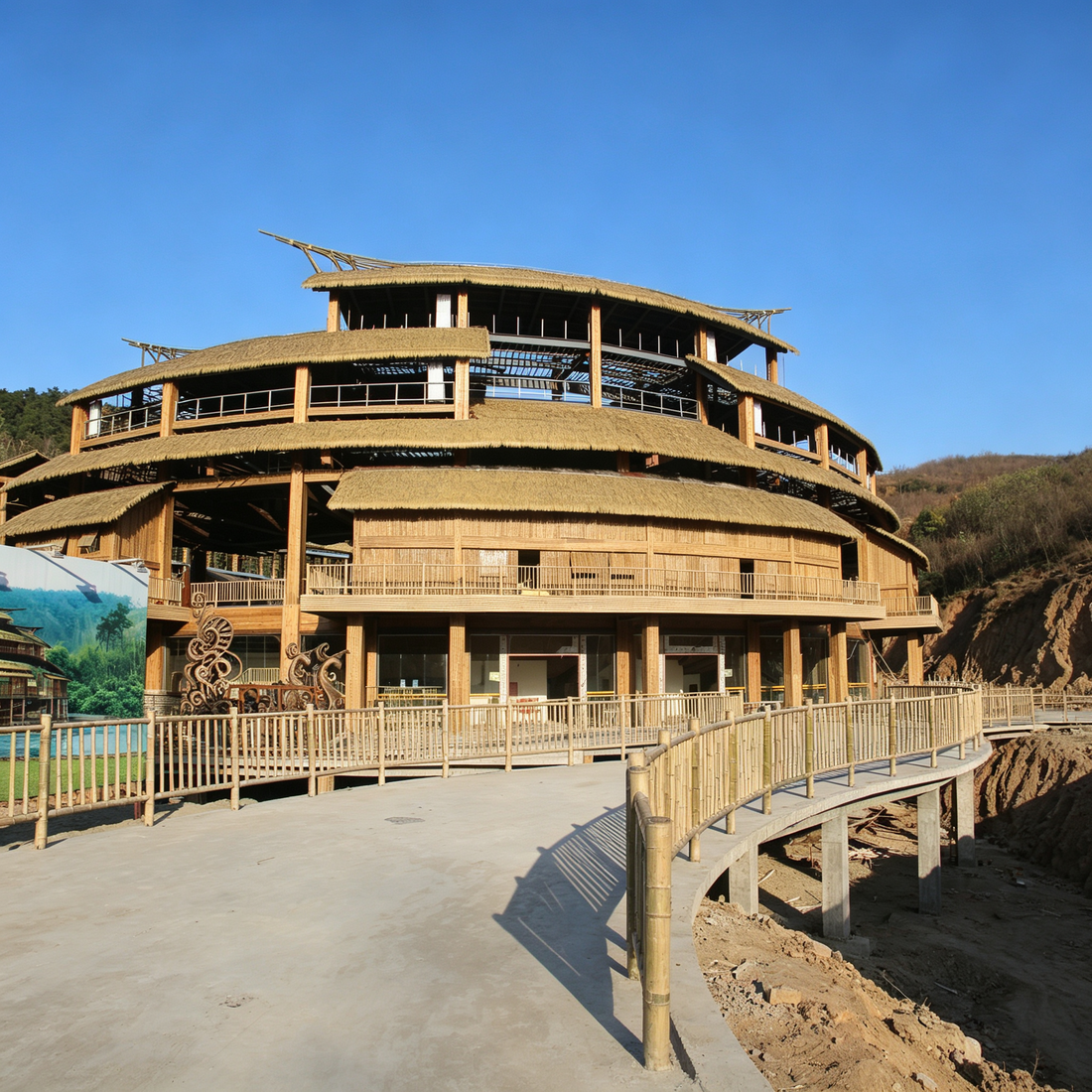 23m Tall Longzhong Zhuge Liang Thatched Theater